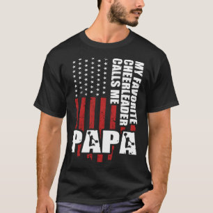 Camiseta Mi animadora favorita me llama papá Cheer Dad Fa