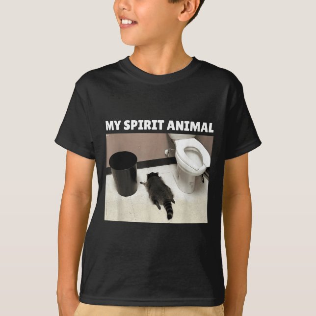 Camiseta Mi animal de mierda mapache basura panda borracho  (Anverso)