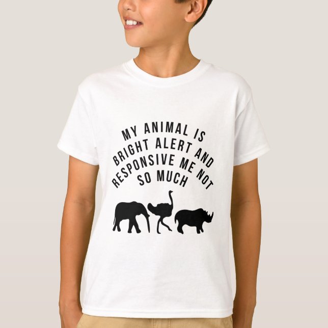 Camiseta "Mi animal es brillante (Anverso)