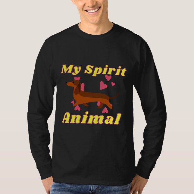 Camiseta Mi animal espiritual Dachshund (Anverso)