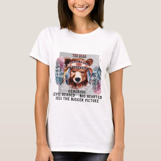 Camiseta "Mi animal espiritual" El Oso Ago - Sep (Anverso)