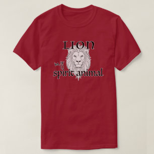 Camiseta Mi animal espiritual es el león Fuerza Coraje