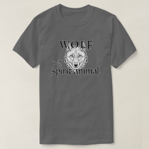 Camiseta Mi animal espiritual es el lobo Fuerza y liberta