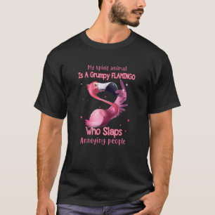 Camiseta Mi Animal Espiritual Es Flamingo Gruñón Cute Flami