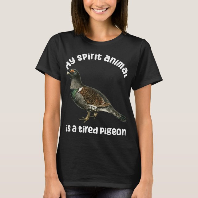 Camiseta Mi animal espiritual es pichón Gracioso Animal (Anverso)