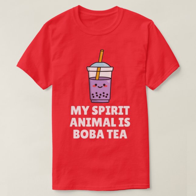 Camiseta Mi animal espiritual es té Boba (Diseño del anverso)