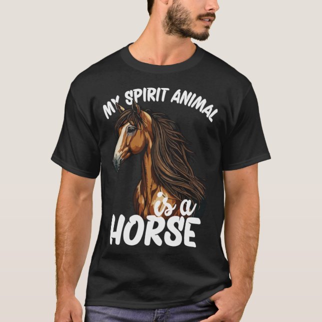 Camiseta Mi Animal Espiritual Es Un Caballo (Anverso)