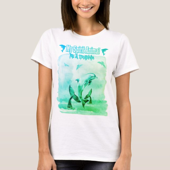 Camiseta Mi animal espiritual es un delfín (Anverso)