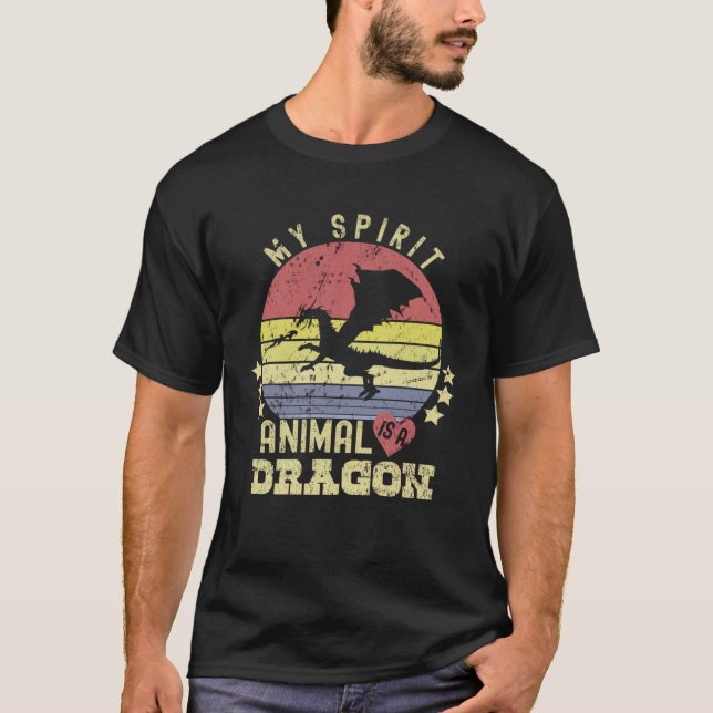 Camiseta mi animal espiritual es un Dragón lindo (Anverso)