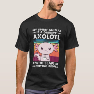 Camiseta Mi Animal Espiritual Es Un Gruñón Axolotl Gracioso