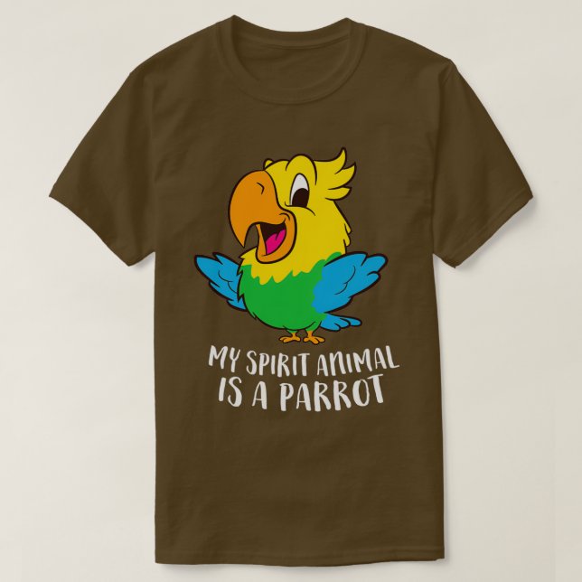 Camiseta Mi Animal Espiritual Es Un Loro Gracioso Amantes D (Diseño del anverso)