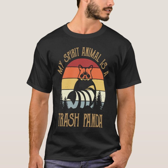 Camiseta Mi animal espiritual es un mapache basurero  Anima (Anverso)