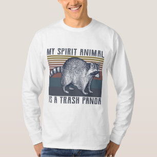 Camiseta Mi animal espiritual es un mapache gracioso de la 