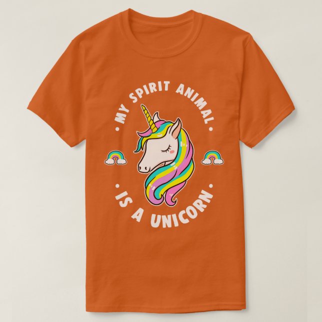 Camiseta Mi Animal Espiritual Es Un Unicornio (Diseño del anverso)