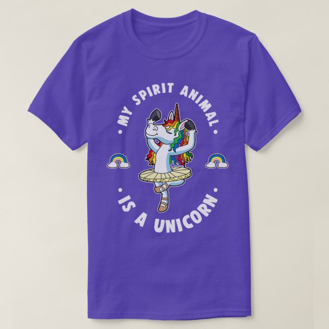 Camiseta Mi Animal Espiritual Es Una Balerina De Unicornio  (Diseño del anverso)