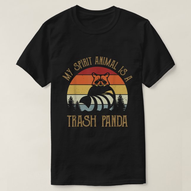Camiseta Mi Animal Espiritual Es Una Basura Panda Graciosa  (Diseño del anverso)
