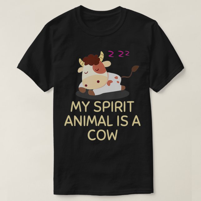Camiseta Mi Animal Espiritual Es Una Granja De Vacas Ropa D (Diseño del anverso)
