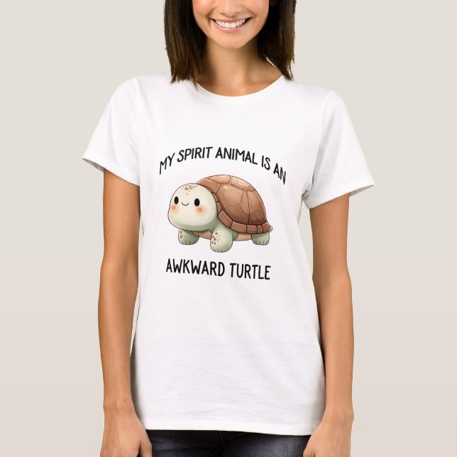 Camiseta Mi Animal Espiritual Es Una Tortuga Incómoda (Anverso)