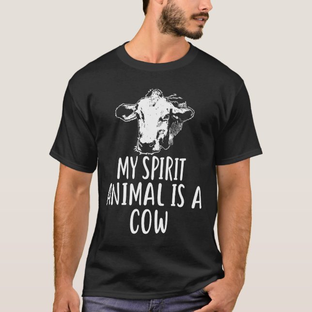 Camiseta Mi animal espiritual es una vaca V2 (Anverso)