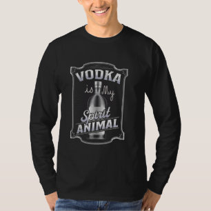 Camiseta Mi Animal Espiritual Es Vodka Gracioso Bebiendo Al