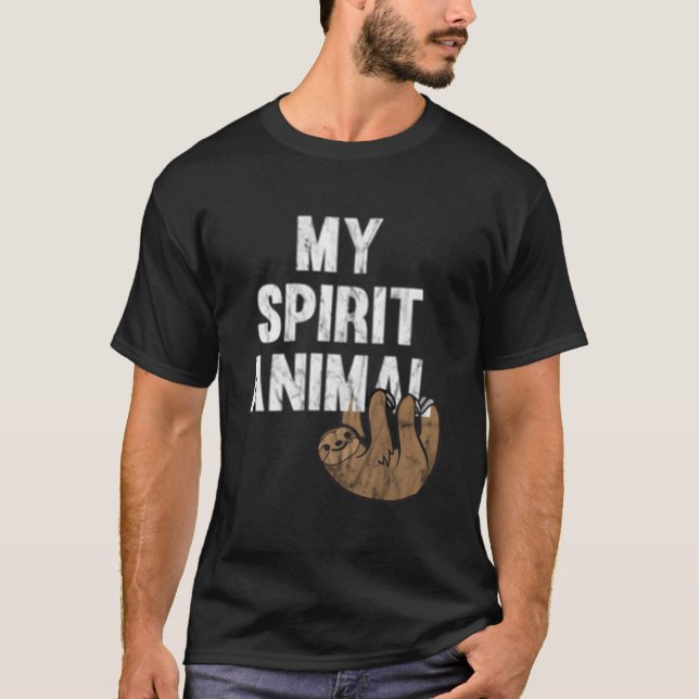 Camiseta Mi animal espiritual perezoso (Anverso)