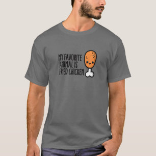 Camiseta Mi animal favorito es la pierna de pollo frita Cut
