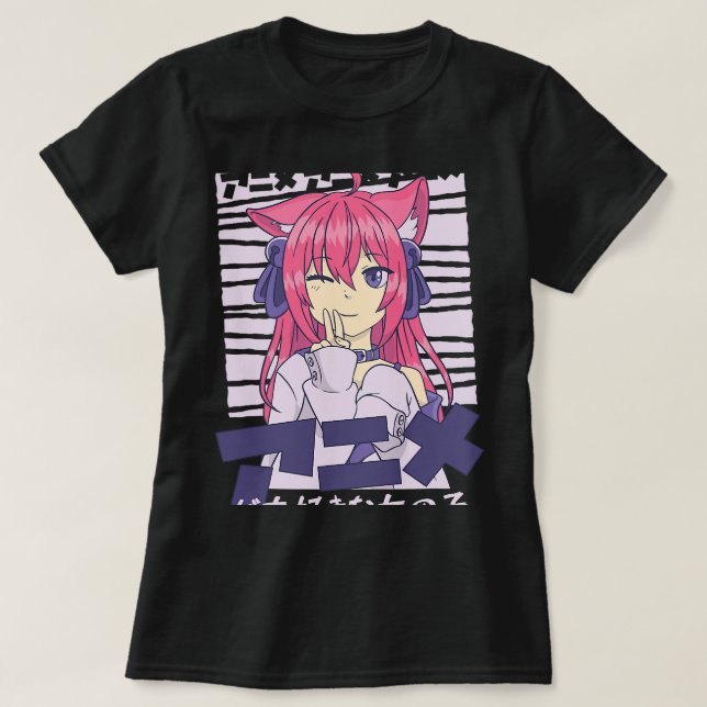 Camiseta Mi anime favorito de película japonesa de Chica an (Diseño del anverso)