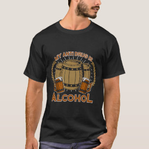 Camiseta Mi Anti Drogas Es Vino Alcohólico