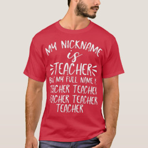 Camiseta mi apodo es profesor, pero mi nombre completo es p