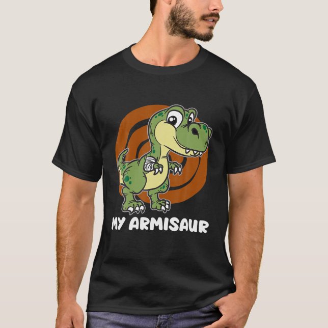 Camiseta Mi Armisaurio - Dinosaurio con brazo roto (Anverso)