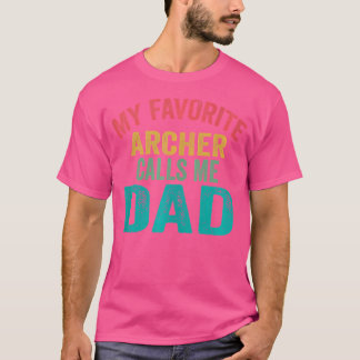 Camiseta Mi Arquero Favorito Me Llama Día Del Padre Del Arc