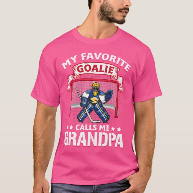 Camiseta Mi arquero favorito me llama hockey sobre fútbol a (Anverso)