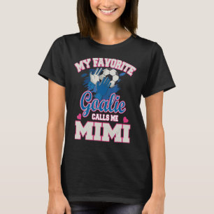 Camiseta Mi arquero favorito me llama leona de fútbol