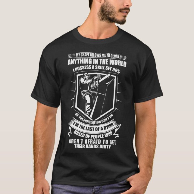 Camiseta Mi asombroso arborista artesanal escalador  (Anverso)