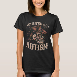 Camiseta Mi Autismo Tiene Gracioso Skeleton Meme Autista 1