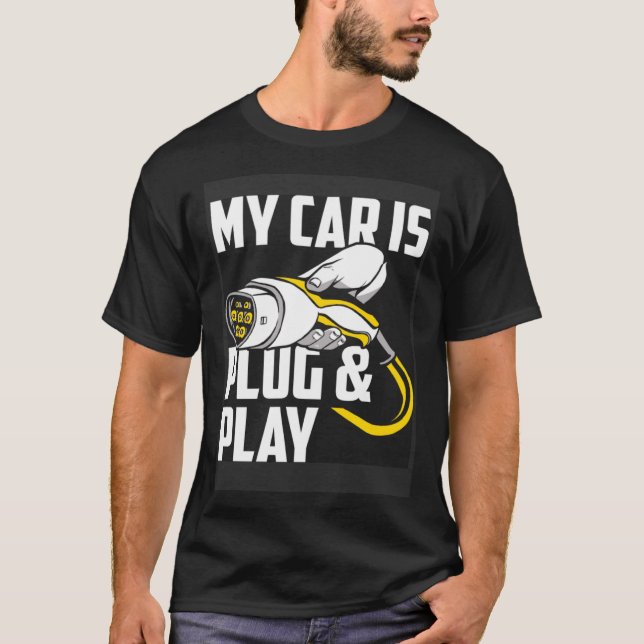 Camiseta Mi Auto Es El Propietario De Un Auto Eléctrico (Anverso)