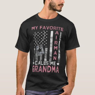Camiseta Mi aviador favorito me llama abuela graduada de av
