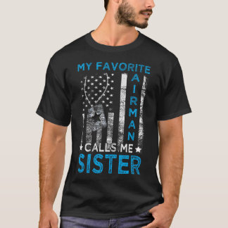Camiseta Mi aviador favorito me llama hermana graduada de a