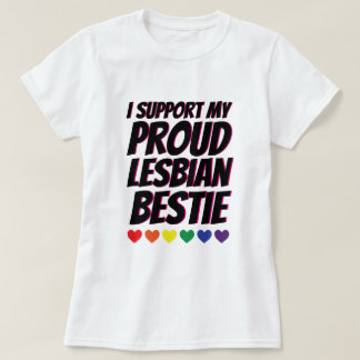 Camiseta Mi ayuda lesbiana orgullosa BFF del amor de Bestie