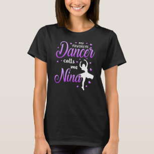 Camiseta Mi bailarina favorita me llama abuela bailarina
