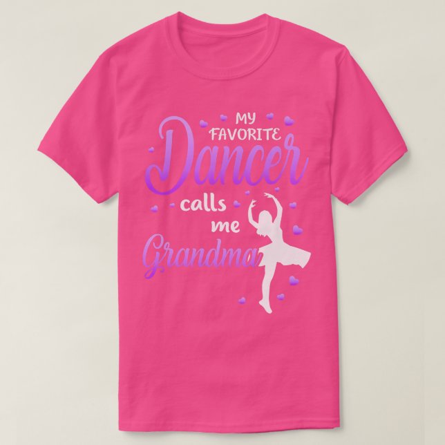 Camiseta Mi bailarina favorita me llama abuela bailarina ab (Diseño del anverso)