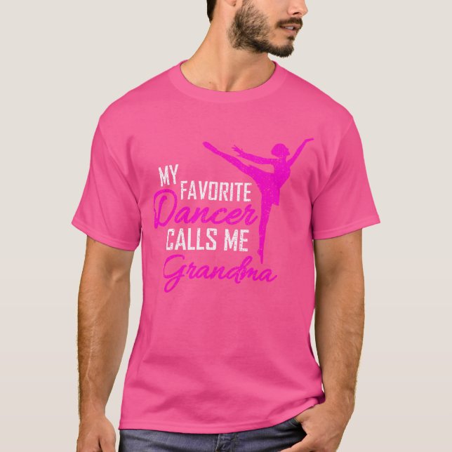 Camiseta Mi bailarina favorita me llama abuela - mujeres ba (Anverso)