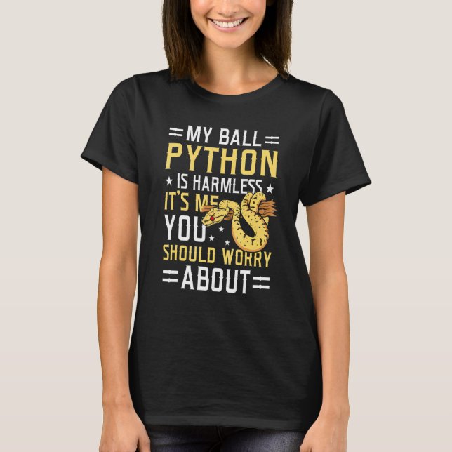 Camiseta Mi Ball Python Es Un Mascota De Serpientes Sin Pañ (Anverso)