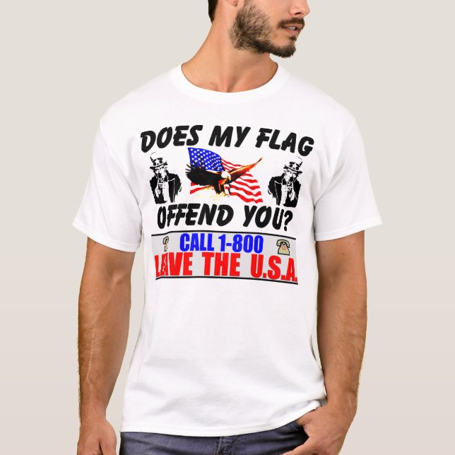 Camiseta ¿Mi bandera le ofende? (Anverso)