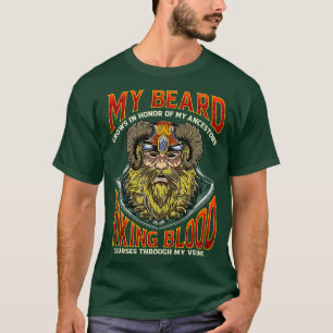 Camiseta Mi Barba Crece En Honor A Mis Ancestros Viking Blo