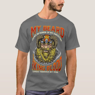 Camiseta Mi Barba Crece En Honor A Mis Ancestros Viking Blo