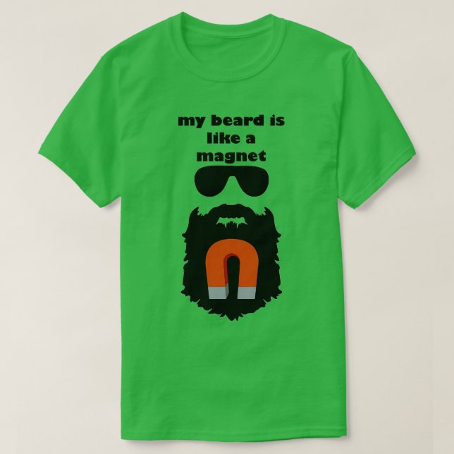 Camiseta Mi Barba Es Como Un Imán (Diseño del anverso)