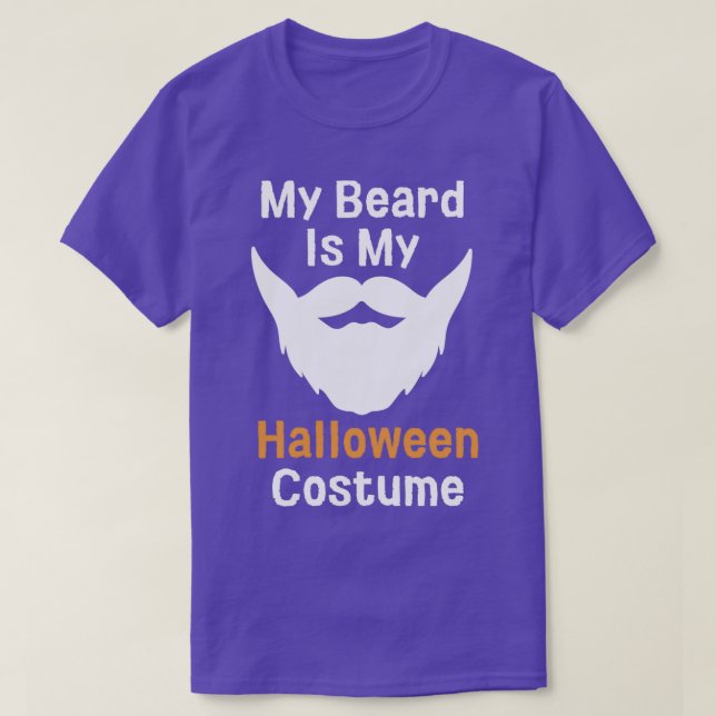 Camiseta Mi Barba Es Mi Vestido De Halloween 1 (Diseño del anverso)
