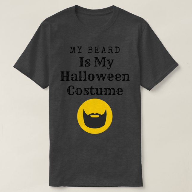 Camiseta Mi Barba Es Mi Vestido De Halloween 3 (Diseño del anverso)