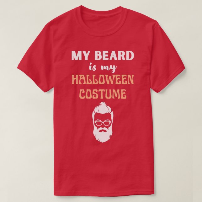 Camiseta Mi Barba Es Mi Vestido De Halloween 4 (Diseño del anverso)